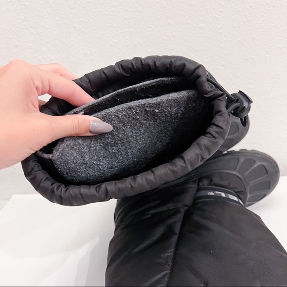 Sorel Cub Winter Insulated Rubber Sole Black Snow Boots Y7 W8.5 - Picture 9 of 16